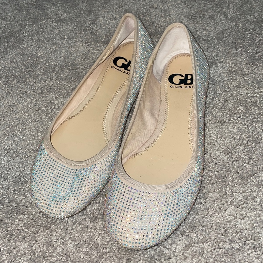 Gianni Bini Studded Rhinestone Flats